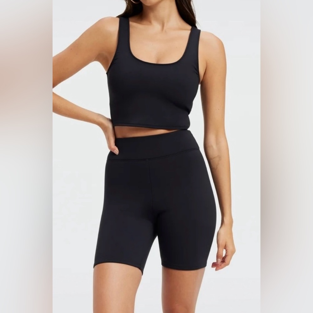 NWOT Good American Sculpt  Biker Shorts in Black Size M - Picture 5 of 6